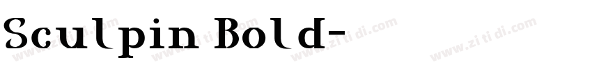 Sculpin Bold字体转换